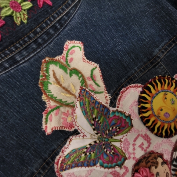 Upcycled Denim Spring Collage Jacket - Picture 12 of 12
